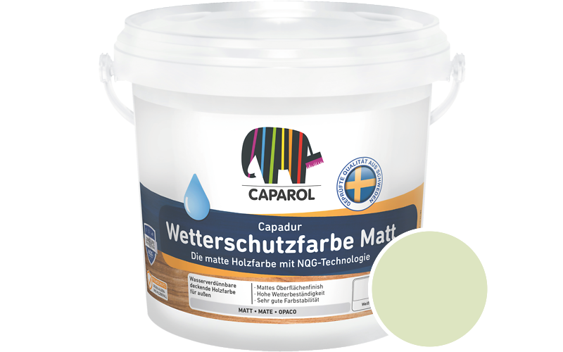 Caparol Capadur Wetterschutzfarbe Matt 10L Holzfarbe fr auen / Getnt im Farbton Moos 115