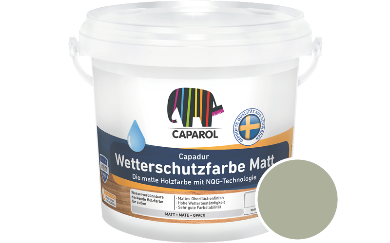 Caparol Capadur Wetterschutzfarbe Matt 750ml Holzfarbe fr auen / Getnt im Farbton Moos 75