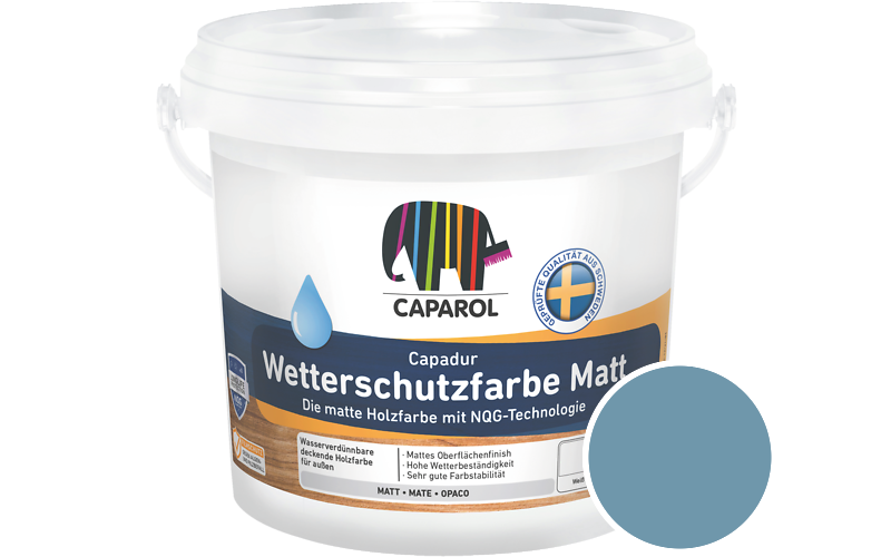 Caparol Capadur Wetterschutzfarbe Matt 750ml Holzfarbe fr auen / Getnt im Farbton Pacific 170
