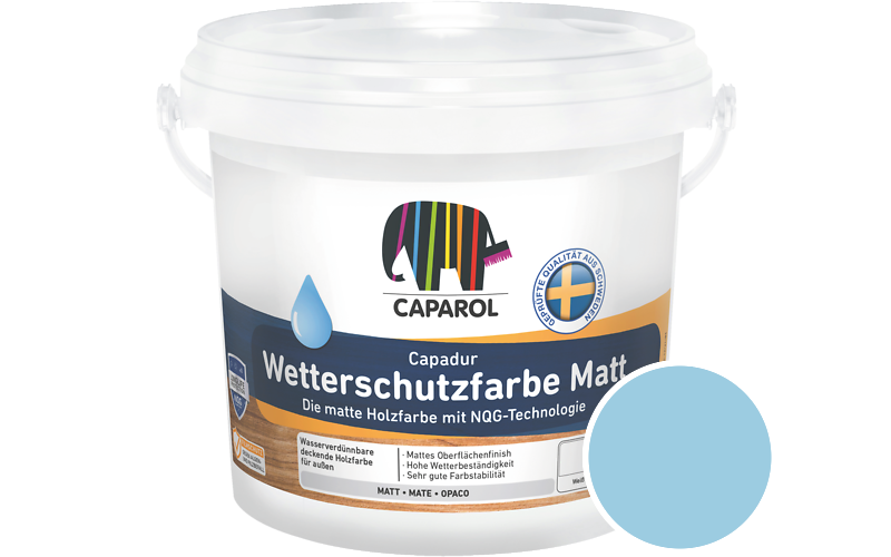Caparol Capadur Wetterschutzfarbe Matt 10L Holzfarbe fr auen / Getnt im Farbton Pacific 180