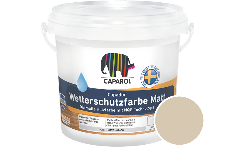 Caparol Capadur Wetterschutzfarbe Matt 10L Holzfarbe fr auen / Getnt im Farbton Palazzo 150