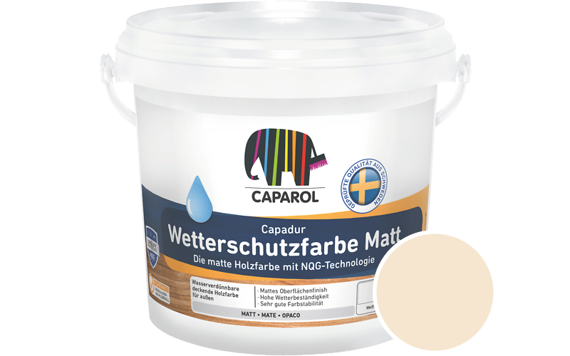Caparol Capadur Wetterschutzfarbe Matt 750ml Holzfarbe fr auen / Getnt im Farbton Palazzo 180