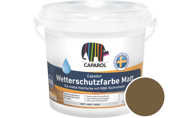 Caparol Capadur Wetterschutzfarbe Matt 750ml Holzfarbe fr auen / Getnt im Farbton Palazzo 185