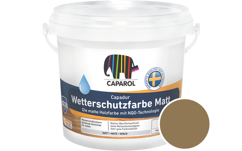 Caparol Capadur Wetterschutzfarbe Matt 750ml Holzfarbe fr auen / Getnt im Farbton Palazzo 190