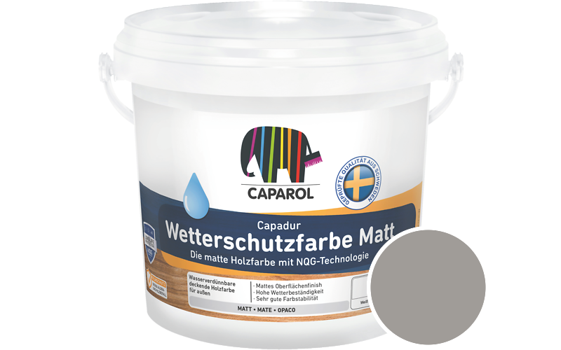 Caparol Capadur Wetterschutzfarbe Matt 2,5L Holzfarbe fr auen / Getnt im Farbton Palazzo 5