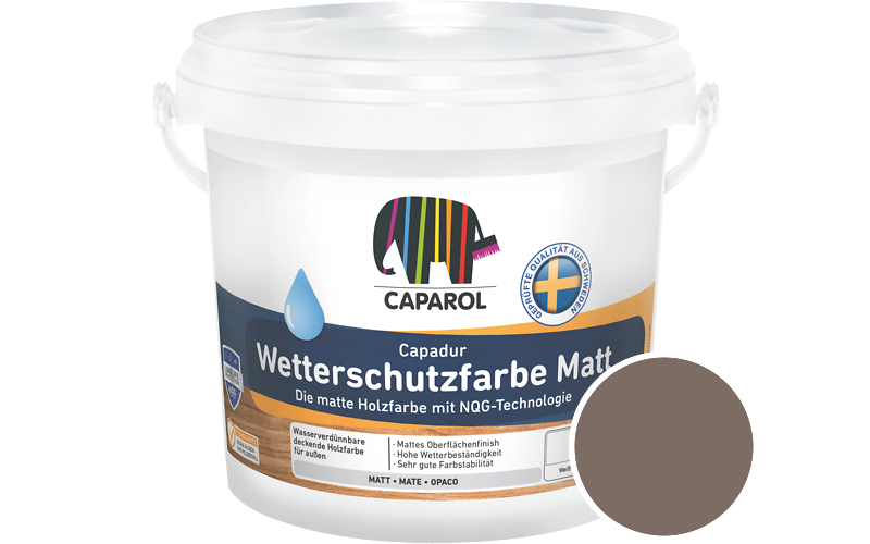 Caparol Capadur Wetterschutzfarbe Matt 2,5L Holzfarbe fr auen / Getnt im Farbton Papaya 10