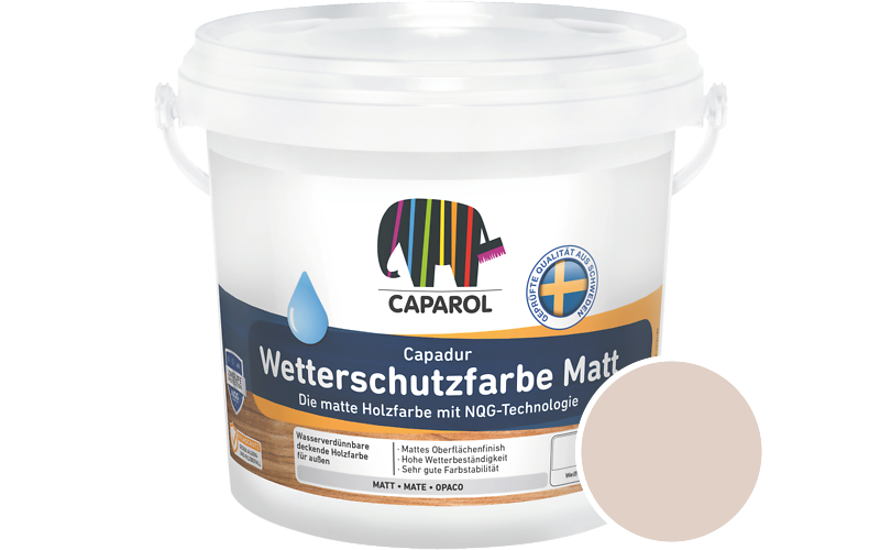 Caparol Capadur Wetterschutzfarbe Matt 2,5L Holzfarbe fr auen / Getnt im Farbton Papaya 60