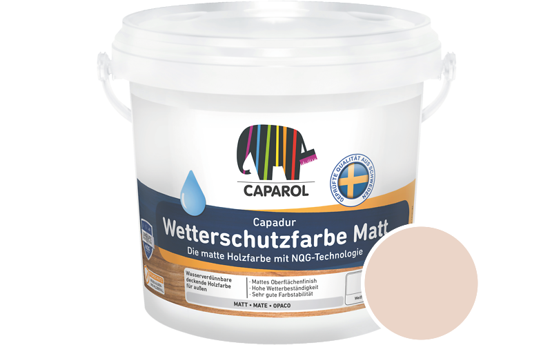 Caparol Capadur Wetterschutzfarbe Matt 2,5L Holzfarbe fr auen / Getnt im Farbton Papaya 90