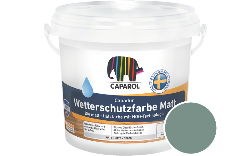 Caparol Capadur Wetterschutzfarbe Matt 750ml Holzfarbe fr auen / Getnt im Farbton Patina 5