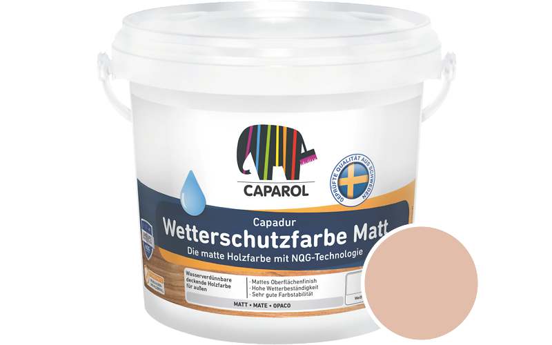 Caparol Capadur Wetterschutzfarbe Matt 10L Holzfarbe fr auen / Getnt im Farbton Perl 25