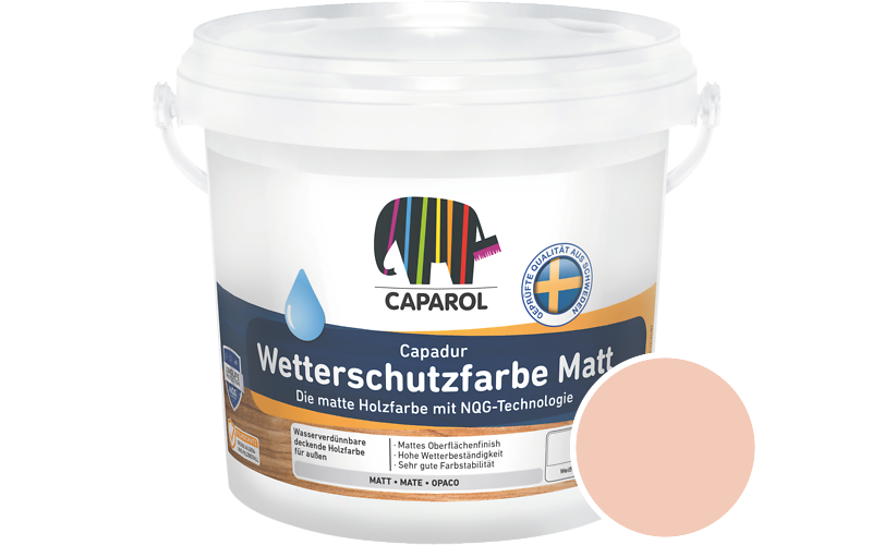 Caparol Capadur Wetterschutzfarbe Matt 750ml Holzfarbe fr auen / Getnt im Farbton Perl 50