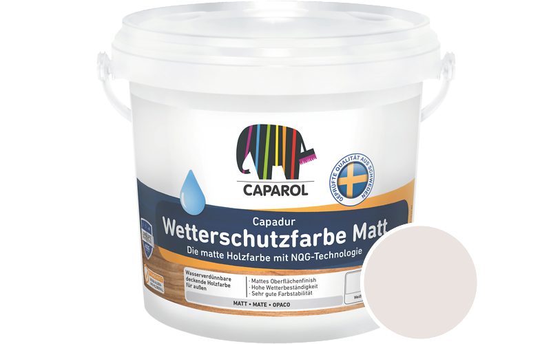 Caparol Capadur Wetterschutzfarbe Matt 750ml Holzfarbe fr auen / Getnt im Farbton Perlmuttweiss