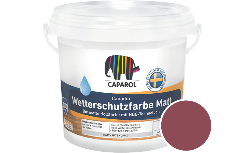 Caparol Capadur Wetterschutzfarbe Matt 750ml Holzfarbe fr auen / Getnt im Farbton RAL 4002 Rotviolett