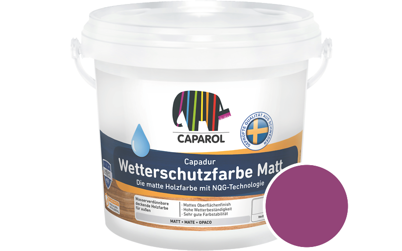 Caparol Capadur Wetterschutzfarbe Matt 750ml Holzfarbe fr auen / Getnt im Farbton RAL 4006 Verkehrspurpur