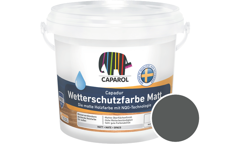 Caparol Capadur Wetterschutzfarbe Matt 750ml Holzfarbe fr auen / Getnt im Farbton RAL 7043 Verkehrsgrau B