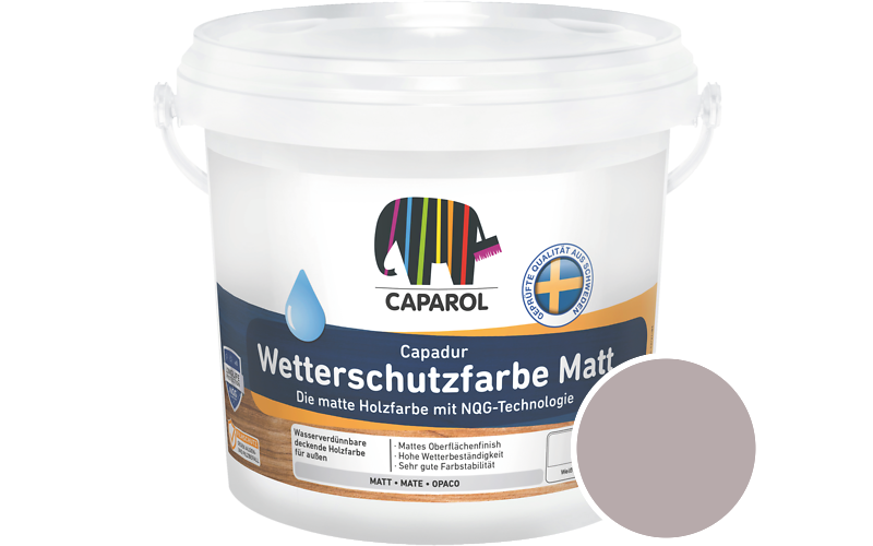 Caparol Capadur Wetterschutzfarbe Matt 750ml Holzfarbe fr auen / Getnt im Farbton Rose 45
