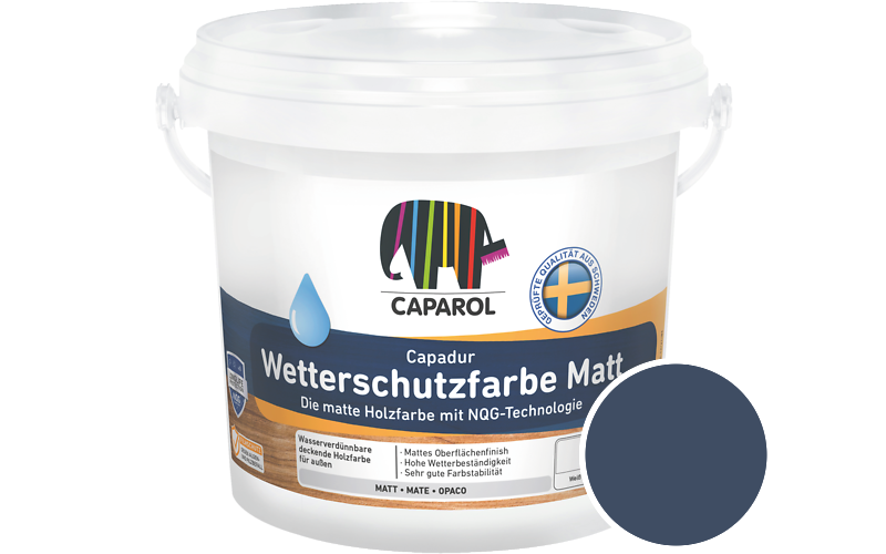 Caparol Capadur Wetterschutzfarbe Matt 750ml Holzfarbe fr auen / Getnt im Farbton Saphir 35