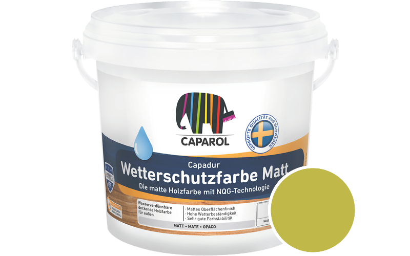 Caparol Capadur Wetterschutzfarbe Matt 2,5L Holzfarbe fr auen / Getnt im Farbton Tundra 130