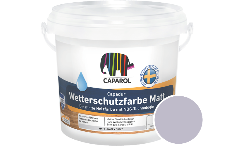 Caparol Capadur Wetterschutzfarbe Matt 750ml Holzfarbe fr auen / Getnt im Farbton Velvet 85