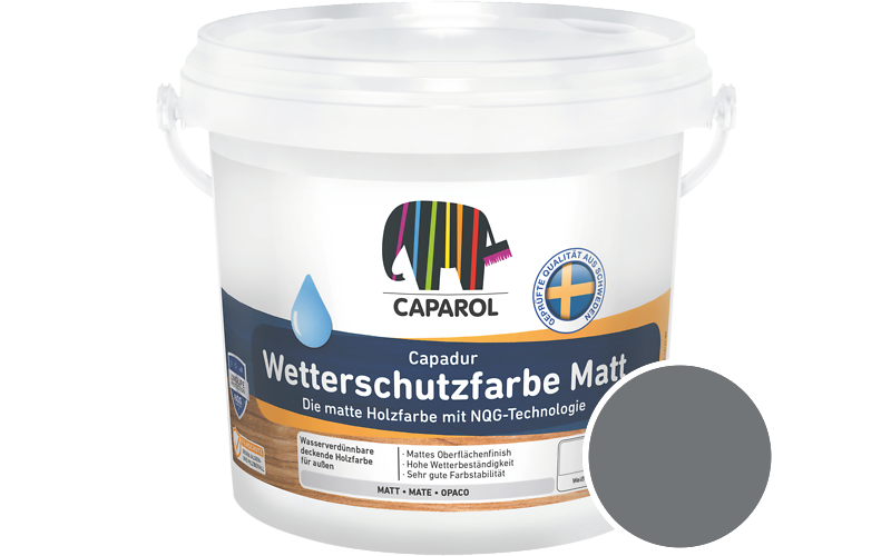 Caparol Capadur Wetterschutzfarbe Matt 2,5L Holzfarbe fr auen / Getnt im Farbton Venato 20