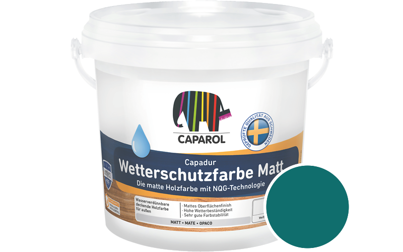 Caparol Capadur Wetterschutzfarbe Matt 10L Holzfarbe fr auen / Getnt im Farbton Verona 125