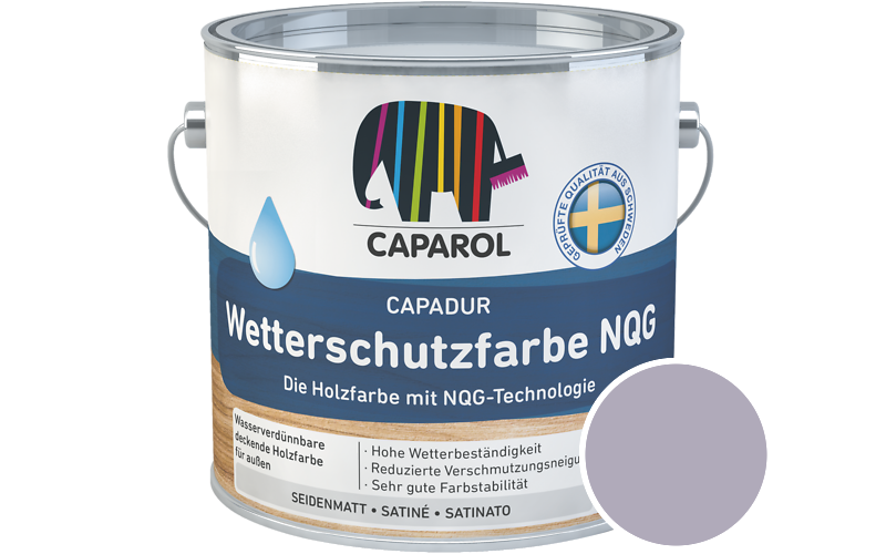 Caparol Capadur Wetterschutzfarbe NQG 750ml Holzfarbe fr auen / Getnt im Farbton Amethyst 80