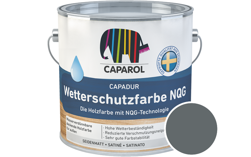 Caparol Capadur Wetterschutzfarbe NQG 5L Holzfarbe fr auen / Getnt im Farbton Arctis 5