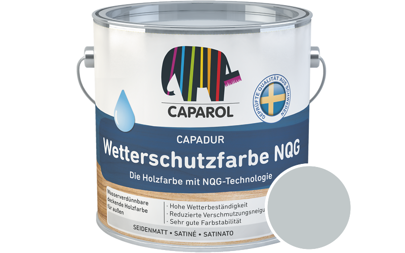 Caparol Capadur Wetterschutzfarbe NQG 5L Holzfarbe fr auen / Getnt im Farbton Arctis 55
