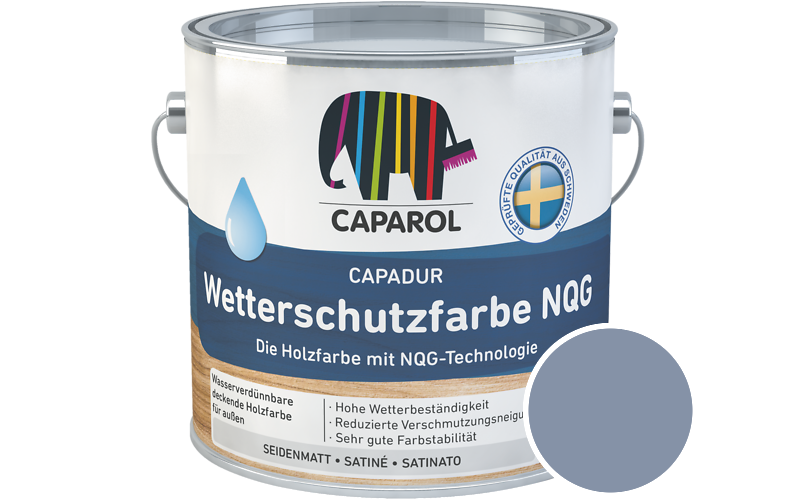 Caparol Capadur Wetterschutzfarbe NQG 750ml Holzfarbe fr auen / Getnt im Farbton Astra 70