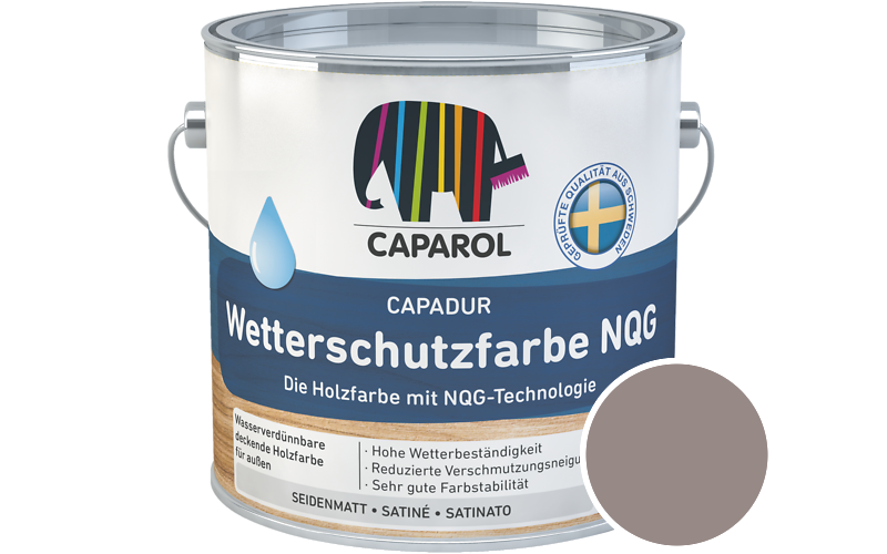 Caparol Capadur Wetterschutzfarbe NQG 750ml Holzfarbe fr auen / Getnt im Farbton Cameo 5