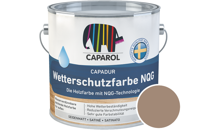 Caparol Capadur Wetterschutzfarbe NQG 5L Holzfarbe fr auen / Getnt im Farbton Ceramic 10