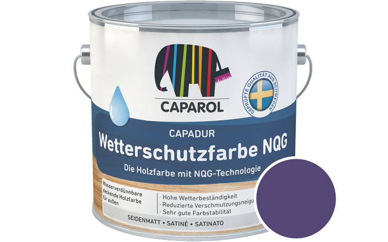 Caparol Capadur Wetterschutzfarbe NQG 5L Holzfarbe fr auen / Getnt im Farbton Diva 15
