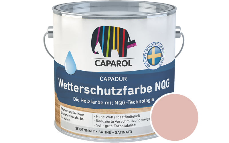 Caparol Capadur Wetterschutzfarbe NQG 750ml Holzfarbe fr auen / Getnt im Farbton Grenadin 145