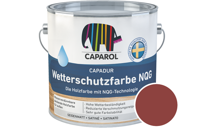 Caparol Capadur Wetterschutzfarbe NQG 10L Holzfarbe fr auen / Getnt im Farbton Grenadin 95