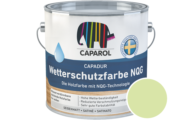 Caparol Capadur Wetterschutzfarbe NQG 750ml Holzfarbe fr auen / Getnt im Farbton Herba 55