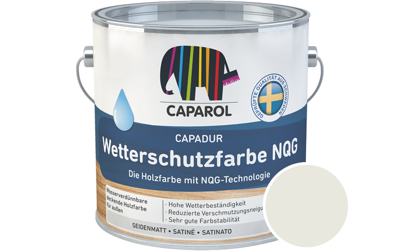 Caparol Capadur Wetterschutzfarbe NQG 2,5L Holzfarbe fr auen / Getnt im Farbton Jade 60