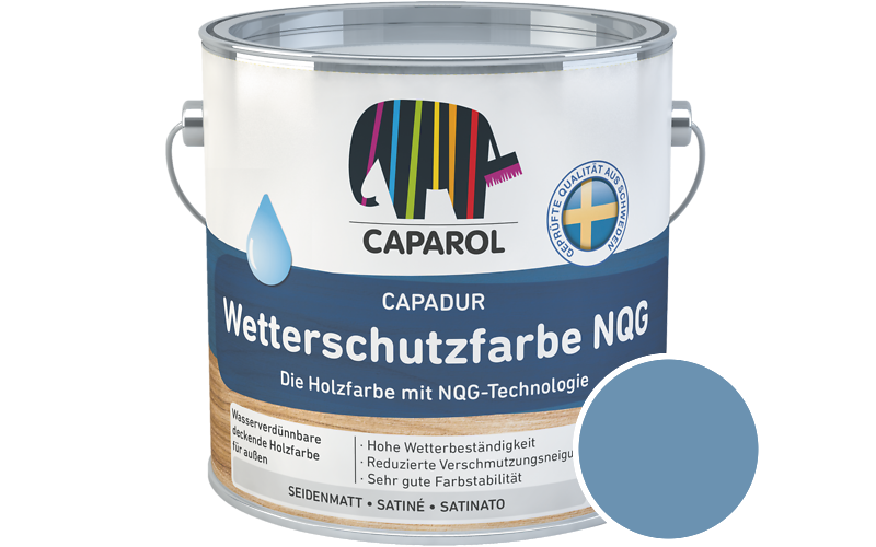 Caparol Capadur Wetterschutzfarbe NQG 750ml Holzfarbe fr auen / Getnt im Farbton Lago 105
