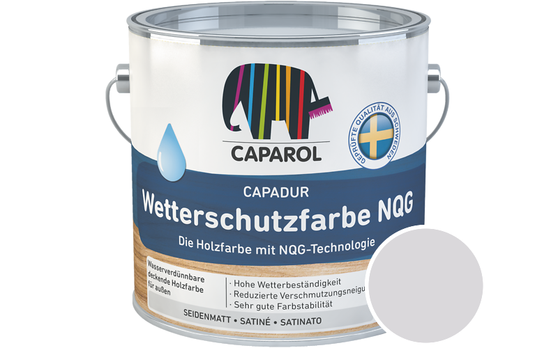 Caparol Capadur Wetterschutzfarbe NQG 750ml Holzfarbe fr auen / Getnt im Farbton Litho 25
