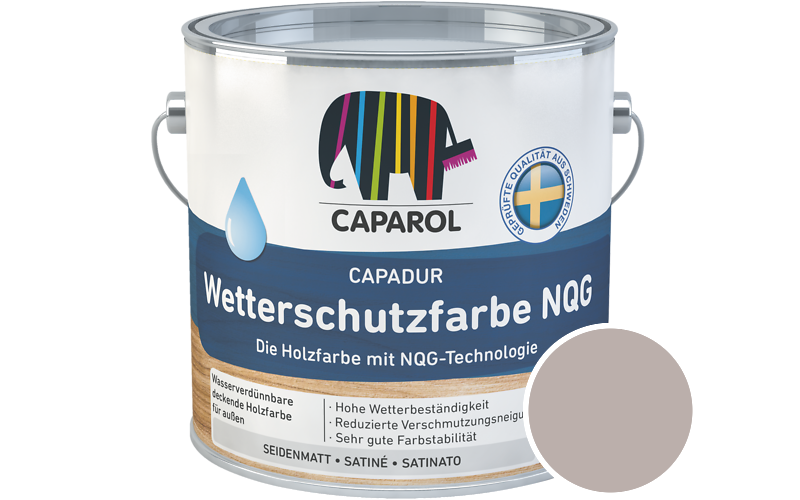 Caparol Capadur Wetterschutzfarbe NQG 10L Holzfarbe fr auen / Getnt im Farbton Magma 25