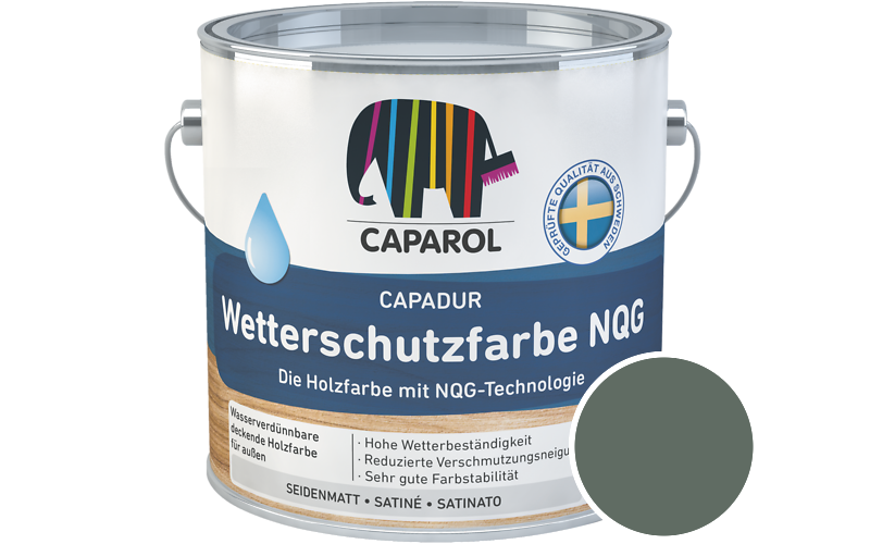 Caparol Capadur Wetterschutzfarbe NQG 5L Holzfarbe fr auen / Getnt im Farbton Malachit 10
