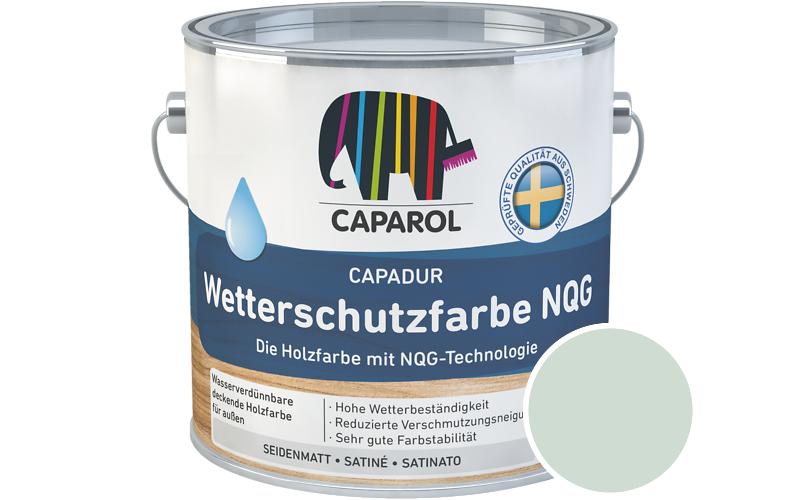 Caparol Capadur Wetterschutzfarbe NQG 750ml Holzfarbe fr auen / Getnt im Farbton Malachit 60