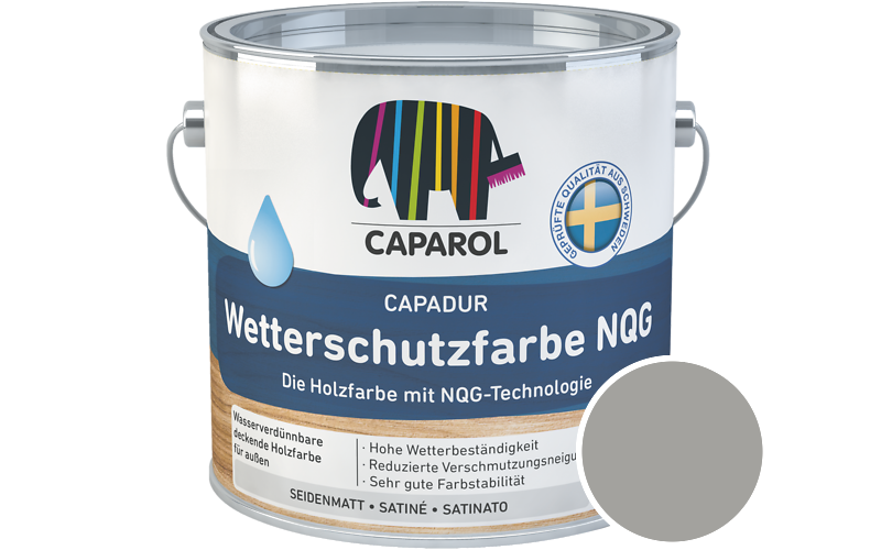 Caparol Capadur Wetterschutzfarbe NQG 5L Holzfarbe fr auen / Getnt im Farbton Moos 20