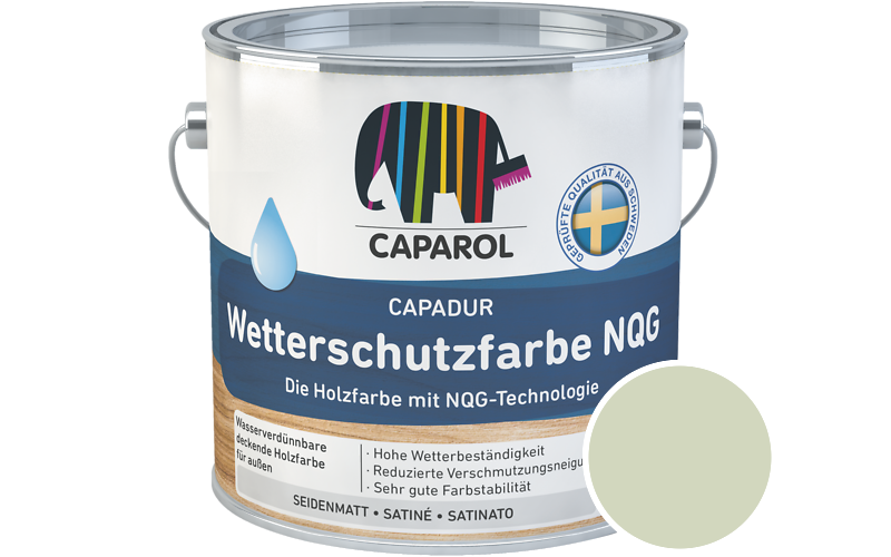 Caparol Capadur Wetterschutzfarbe NQG 750ml Holzfarbe fr auen / Getnt im Farbton Moos 85