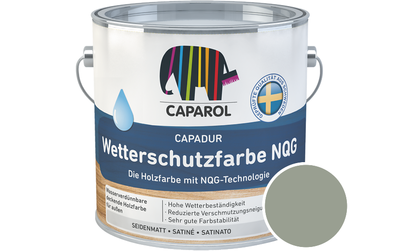 Caparol Capadur Wetterschutzfarbe NQG 750ml Holzfarbe fr auen / Getnt im Farbton Oase 10