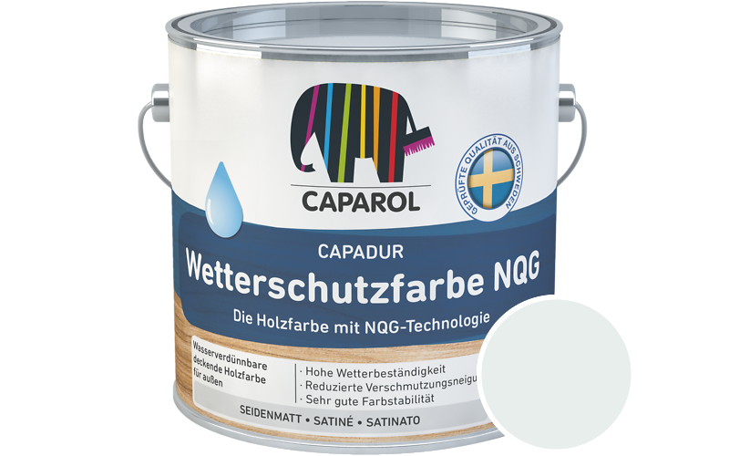 Caparol Capadur Wetterschutzfarbe NQG 5L Holzfarbe fr auen / Getnt im Farbton Off White 45