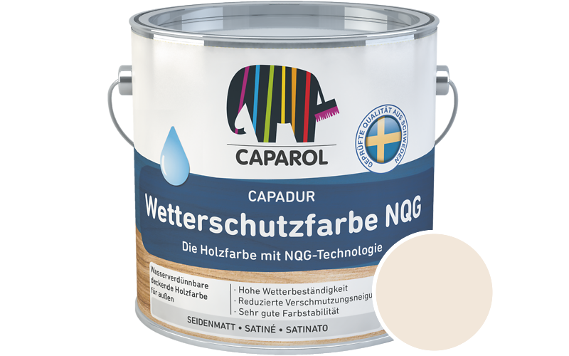 Caparol Capadur Wetterschutzfarbe NQG 750ml Holzfarbe fr auen / Getnt im Farbton Onyx 90