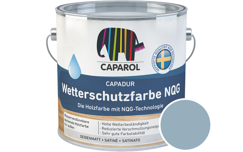 Caparol Capadur Wetterschutzfarbe NQG 5L Holzfarbe fr auen / Getnt im Farbton Pacific 145