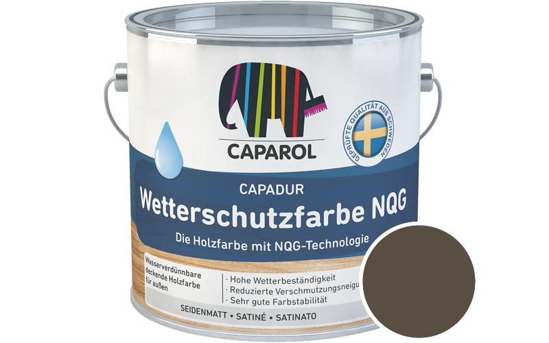Caparol Capadur Wetterschutzfarbe NQG 5L Holzfarbe fr auen / Getnt im Farbton Palazzo 125