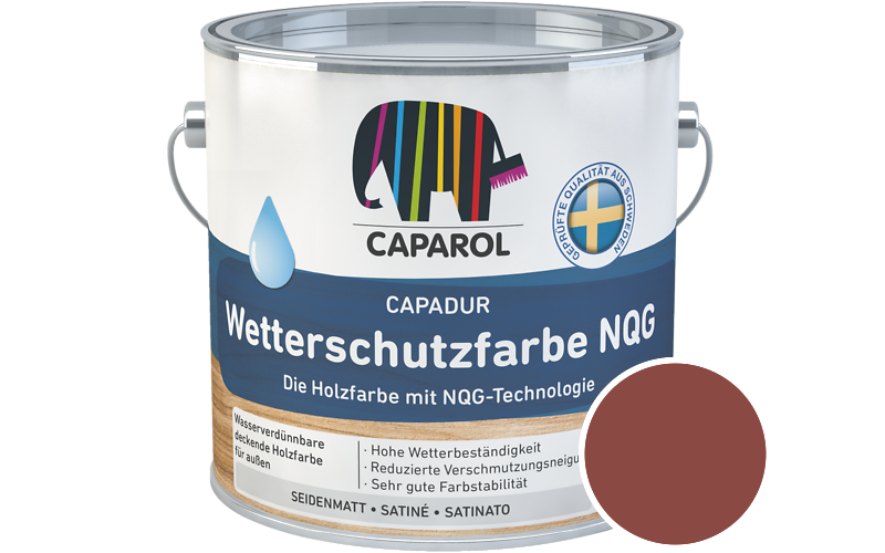 Caparol Capadur Wetterschutzfarbe NQG 750ml Holzfarbe fr auen / Getnt im Farbton Parma 0