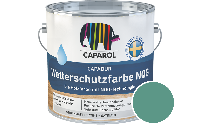 Caparol Capadur Wetterschutzfarbe NQG 10L Holzfarbe fr auen / Getnt im Farbton Patina 110